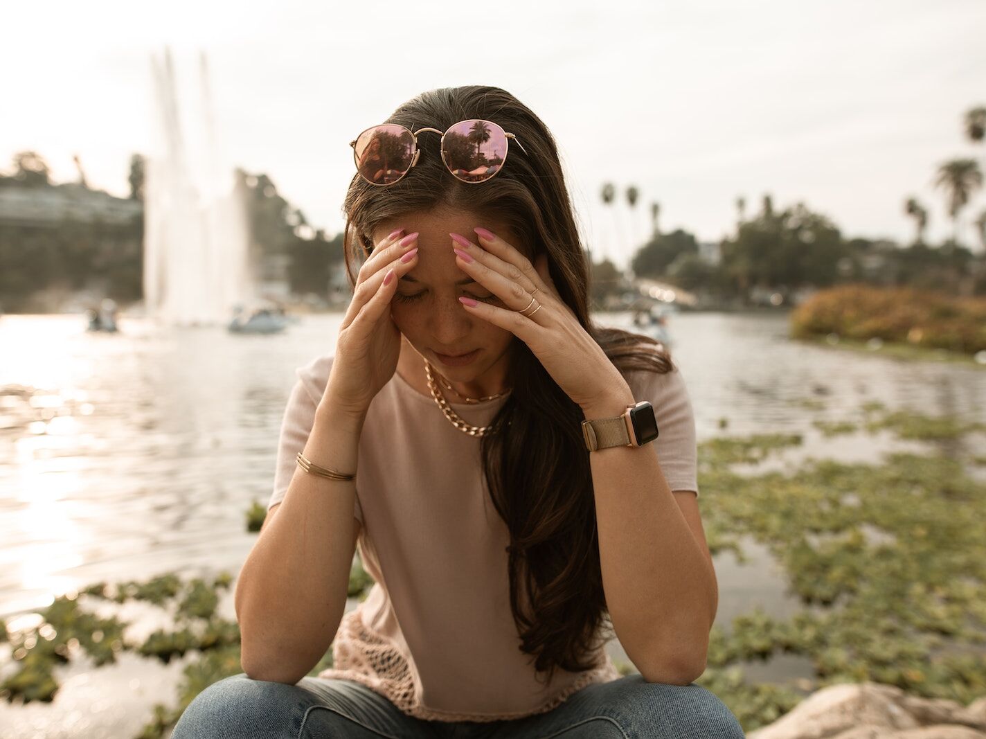 Woman experiencing fear and doubt